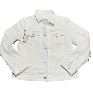 Martha Stewart Weekend White Denim Jean Jacket Sz M NWT